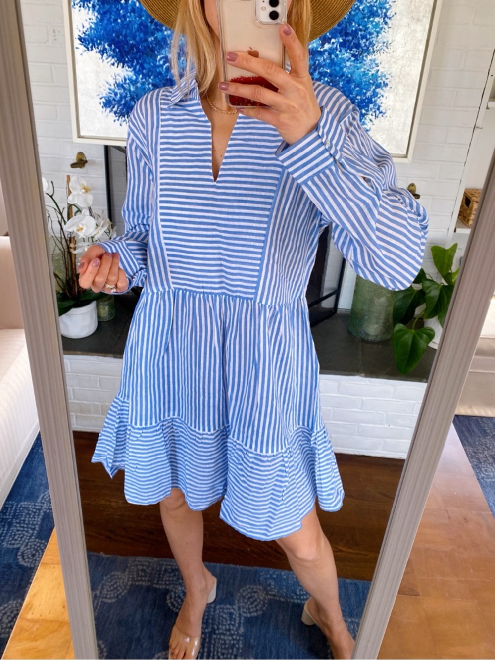 SALTY LEMON Striped Blue & White Summer Cotton Dress! ⚓️ - Picture 6 of 14